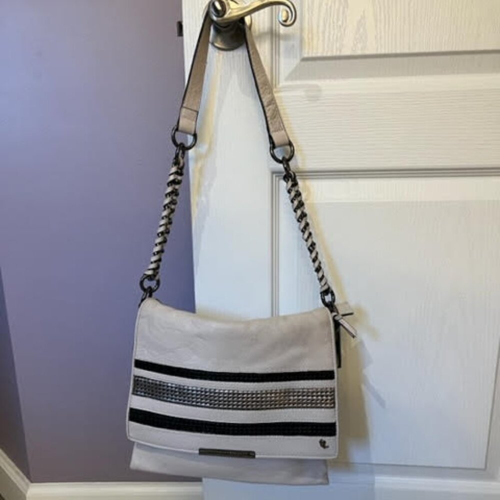 Elliott Lucca Braided Chain Handle Leather Bag